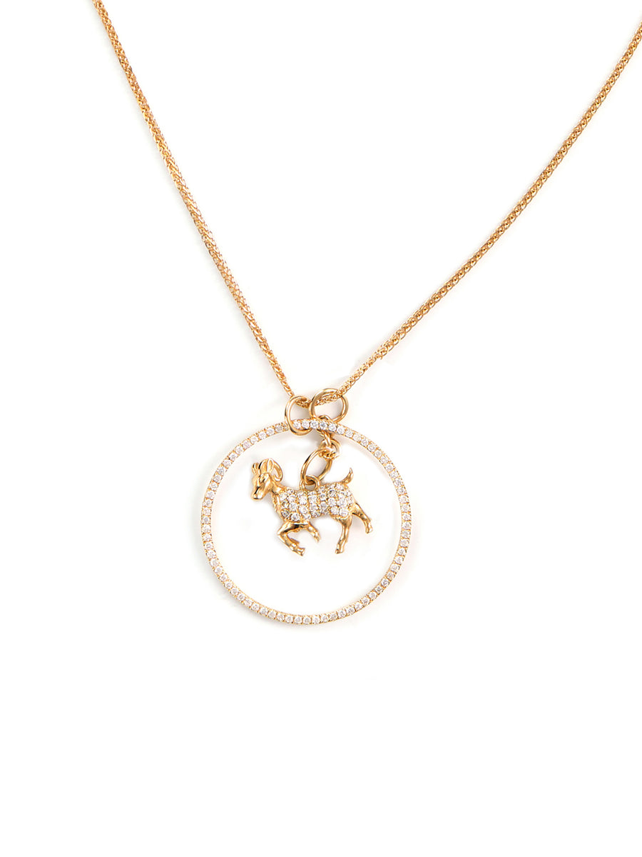 Zodiac Sheep Pendant Necklace