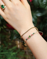 Lagoon Tourmalines & Pink Spinel Compass Bangle