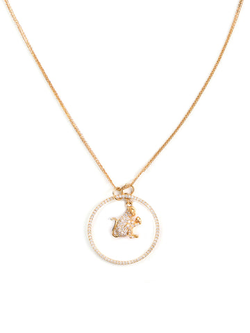 Zodiac Monkey Pendant Necklace