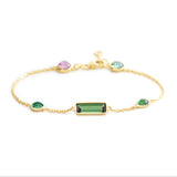 Green & Pink Tourmaline Candy Bracelet