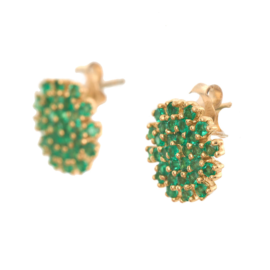 Emerald Flower Earrings