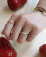 Diamond and Tsavorites Forever Ring