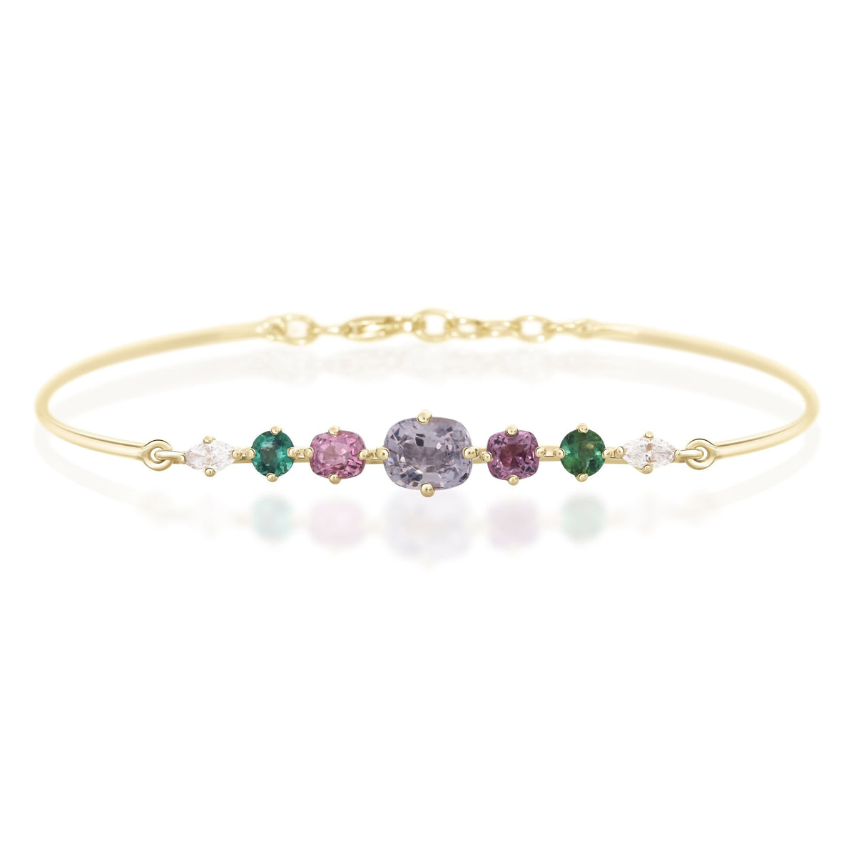 Spinel & Diamond Compass Bangle