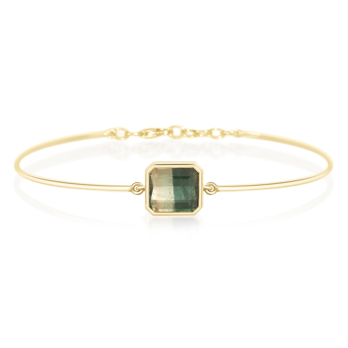 Lime Watermelon Tourmaline Bangle