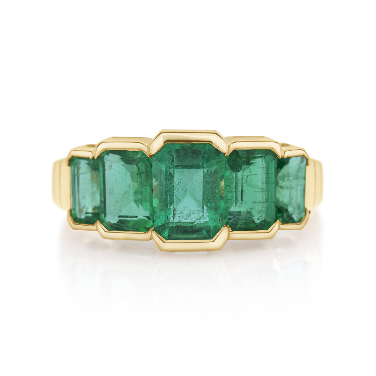 Emerald Cut Rhythm Ring