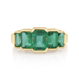 Emerald Cut Rhythm Ring