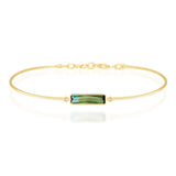 Bi-color watermelon tourmaline bangle