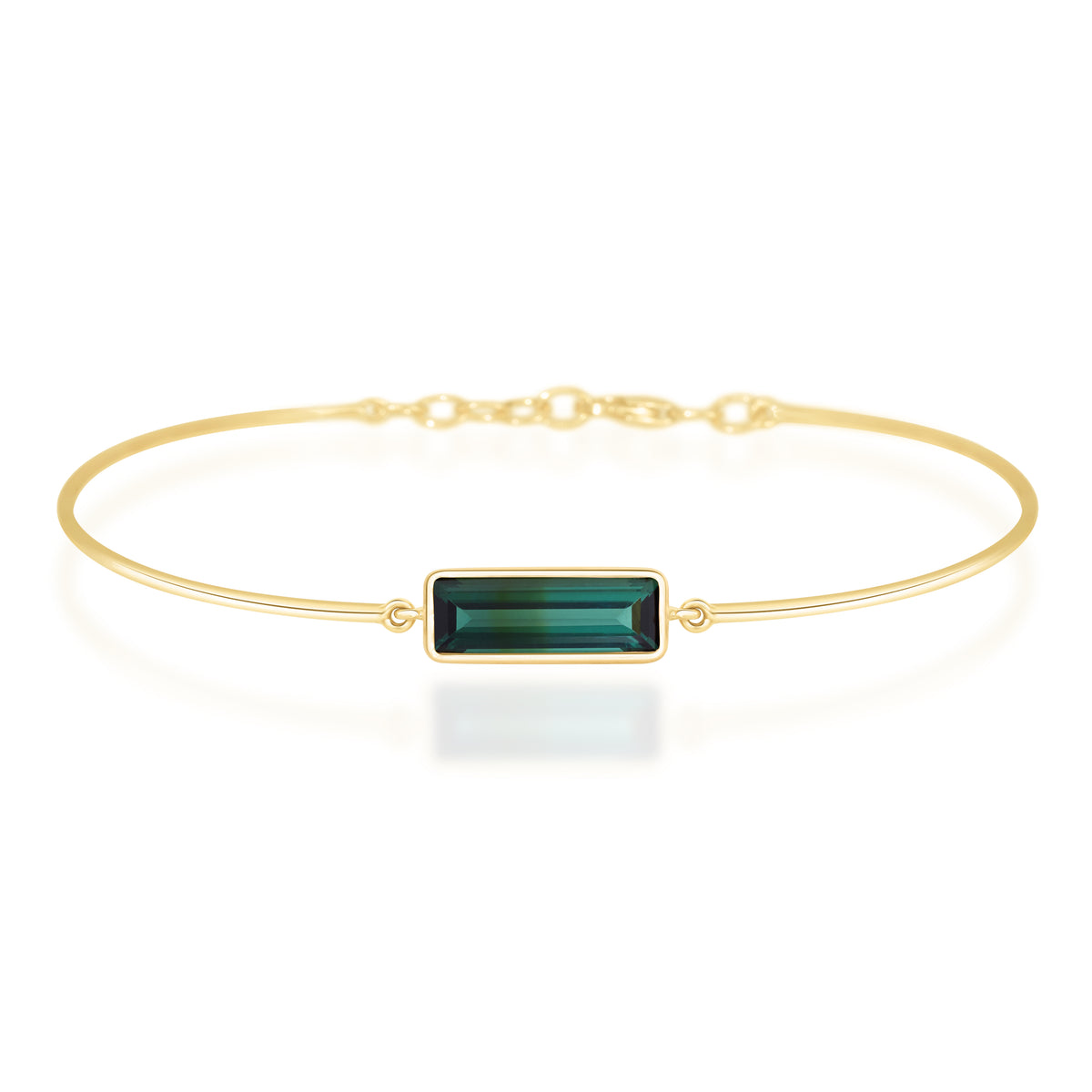 Lagoon Watermelon Tourmaline Bar Bangle