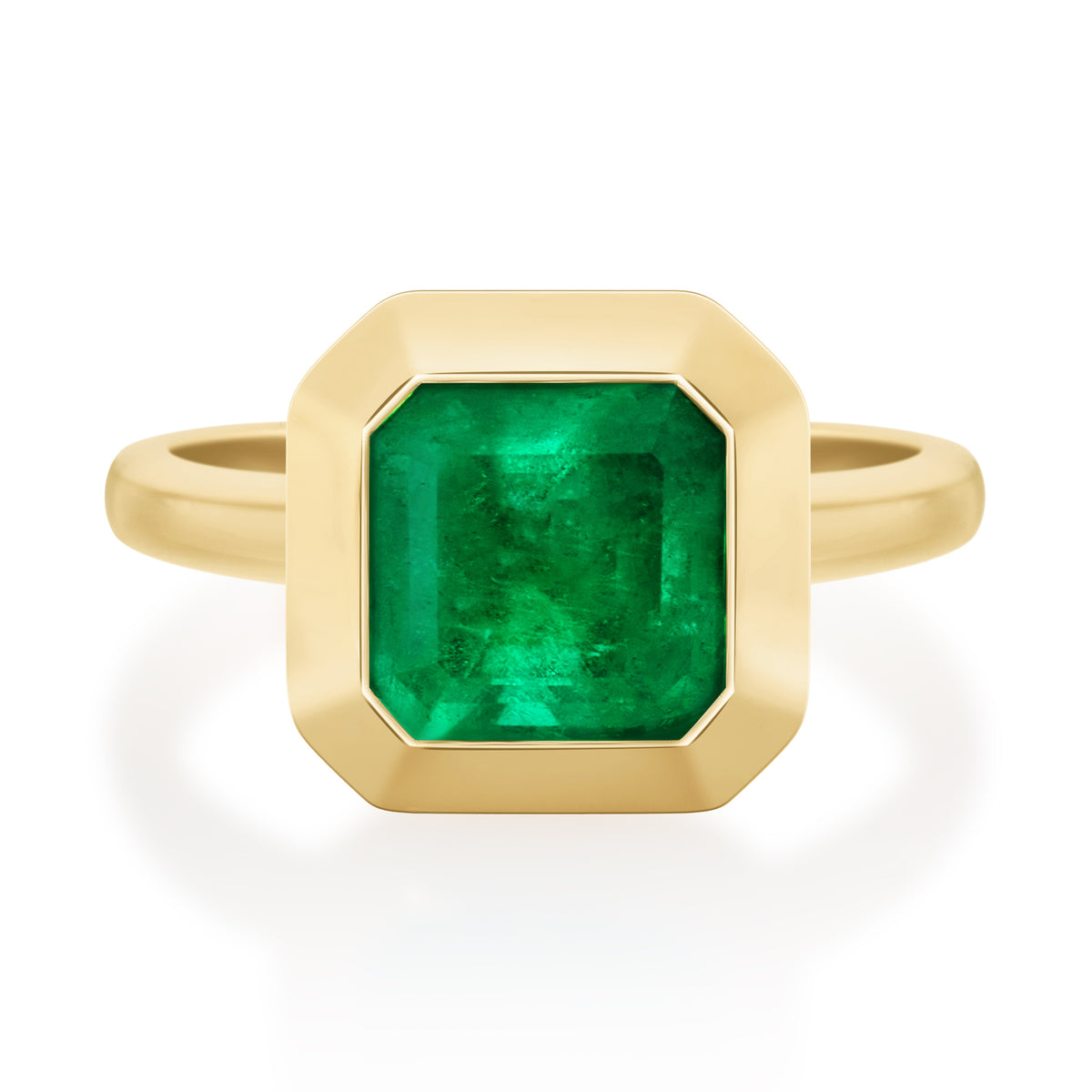 Colombian Emerald Nouveau Ring