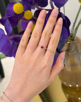 Burmese Ruby Petite Circle Diamond Ring
