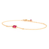 Gemstone Baguette Bar Bracelets