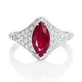 Siam Ruby & Diamond Apex Ring