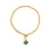 Emerald Drop Chain Ring