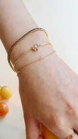Diamond Double Pear Rose Cut Bangle