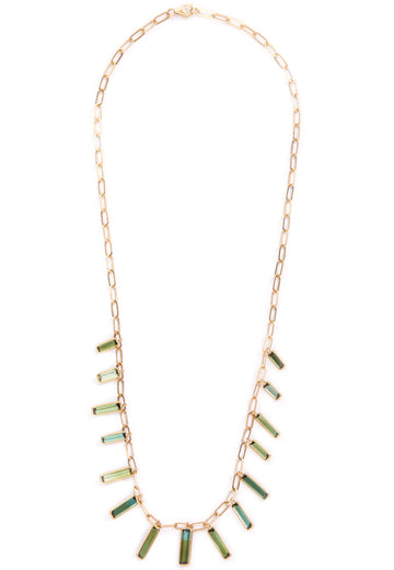 Tourmaline Bamboo Forrest Necklace