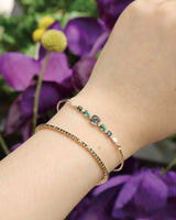 Grey Spinel, Lagoon Tourmaline & Diamond Compass Bangle