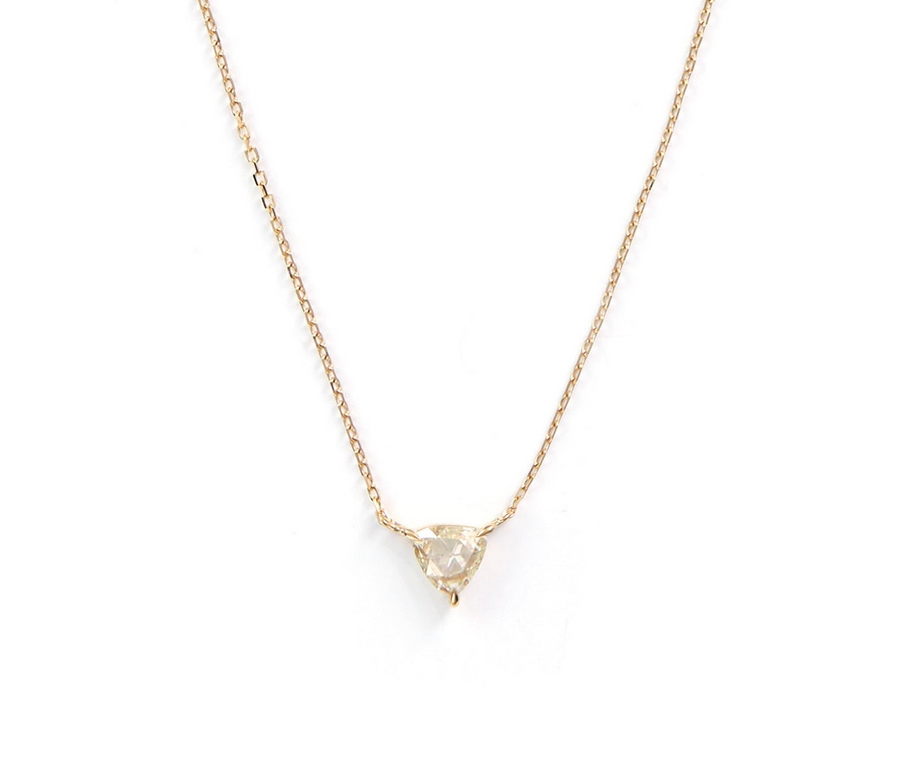 Diamond trillion rose cut necklace