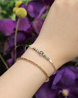 Grey Spinel, Lagoon Tourmaline & Diamond Compass Bangle