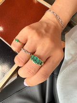 Emerald Cut Rhythm Ring