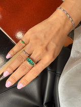 Emerald Cut Rhythm Ring