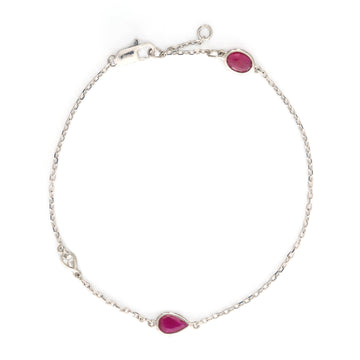 Ruby & Diamond Platinum Candy Bracelet