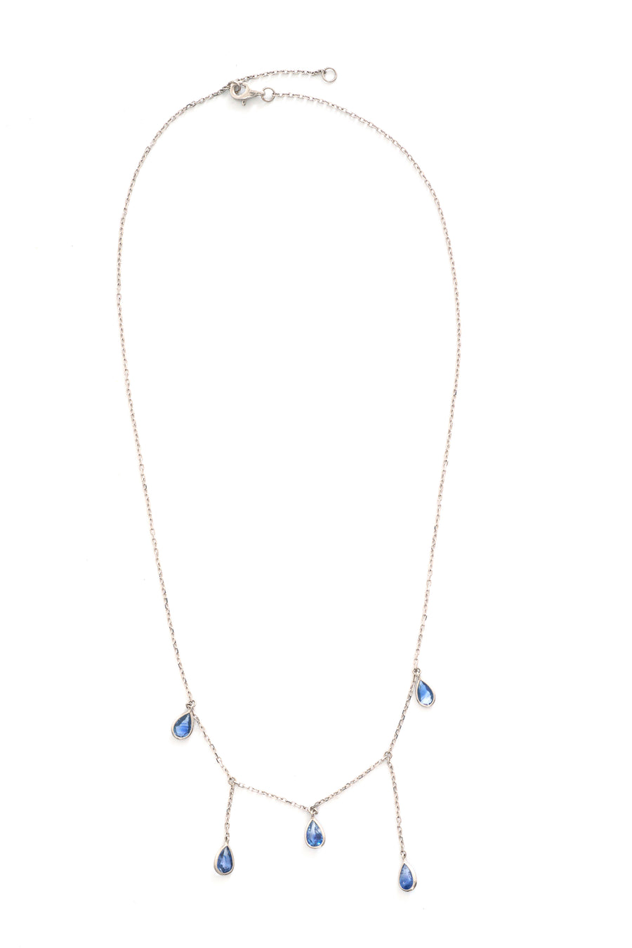 Ceylon Sapphire Raindrops Necklace