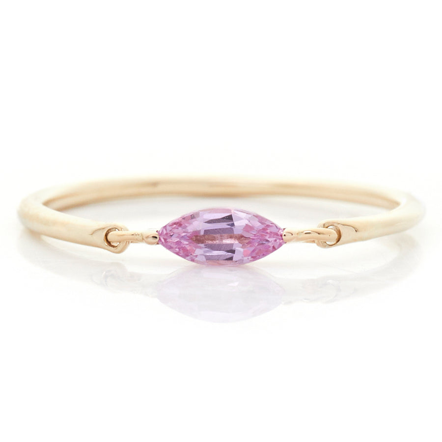 Pink Sapphire Marquise petite Circle Ring