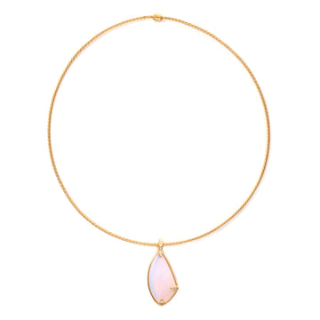 Opal & Diamond Pendent Chocker Necklace