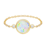 Opal and Diamond Eos Chain Ring