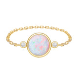 Opal and Diamond Eos Chain Ring