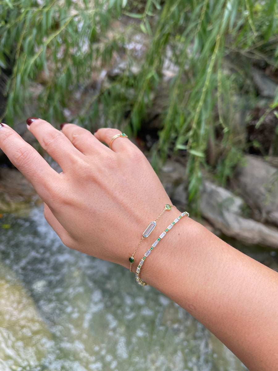 Aquamarine & Tourmaline Candy Bracelet