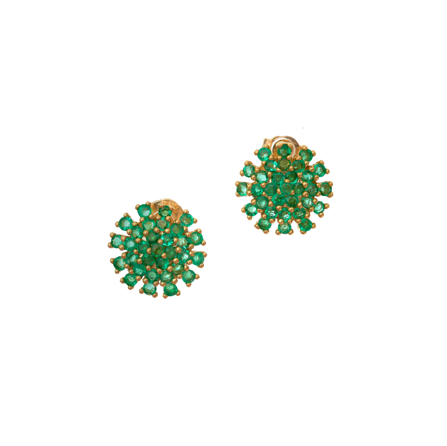 Emerald Flower Earrings