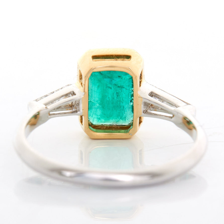 Brazilian Emerald & Diamond eternal ring