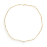 Akoya Pearl & Diamond Choker Necklace 18k handmade fine jewelry