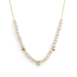 Akoya Pearl Diamond dot Necklace 18k handmade fine jewelry