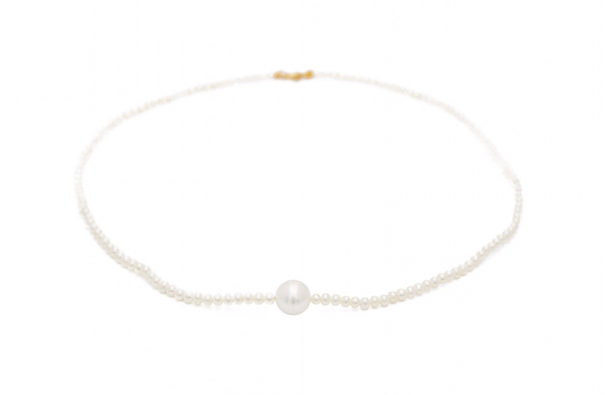 Akoya Pearl Necklace 18k handmade fine jewelry