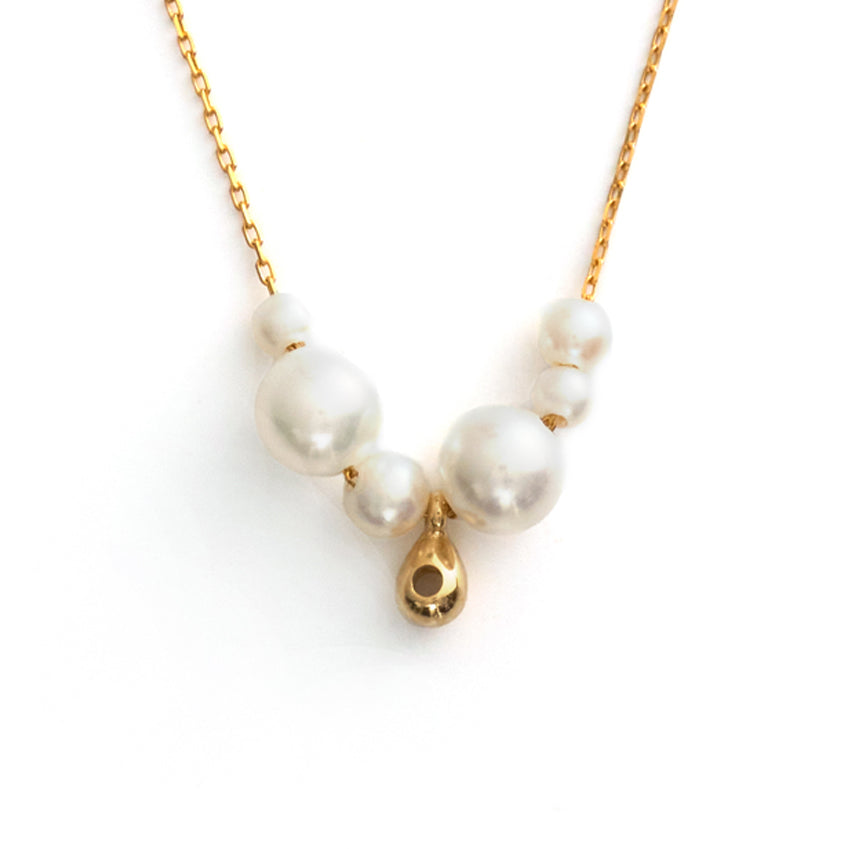 Akoya Gold Drop Pearl Necklace