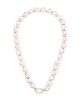 Akoya Pearl & Pink Sapphire Aphrodite Necklace 18K gold handmade fine jewelry 2