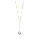 Akoya & Tahitian Pearl Lasso Necklace 18k handmade fine jewelry 