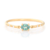 Alexandrite Petite Circle Diamond Ring 18k gold stackable ring