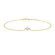April Birthstone Diamond Bracelet 14k gold stackable design