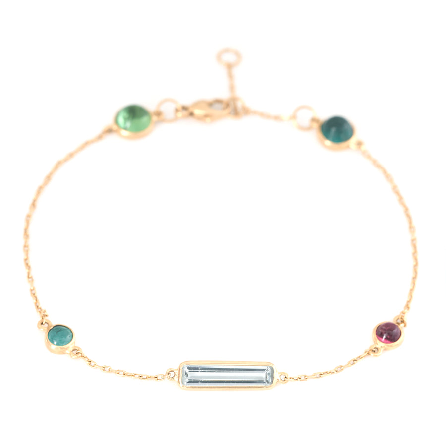 Aquamarine & Tourmaline Candy Bracelet