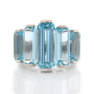 Aquamarine Rhythm Ring