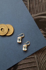 Aquamarine Aurora Earring 18k gold stackable design