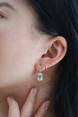 Aquamarine_Aurora_Earring_18k_gold_stackable_design on model