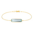Aquamarine Bangle 18k gold stackable design