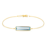 Aquamarine Bangle 18k gold stackable design