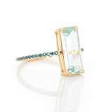 Aquamarine & Blue Diamond Oceans Ring