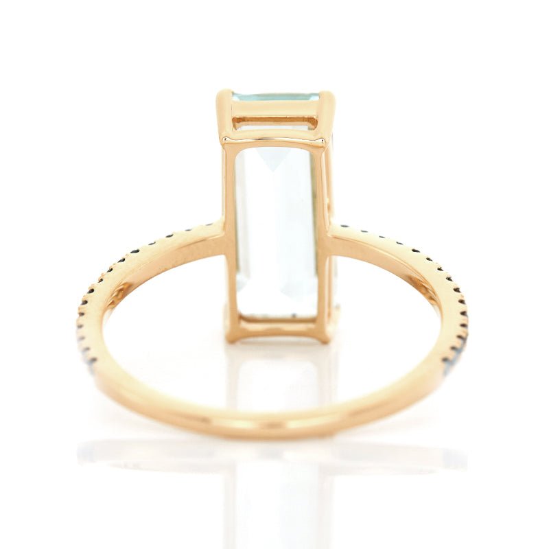 Aquamarine & Blue Diamond Oceans Ring
