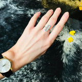 Aquamarine & Blue Diamond Oceans Ring